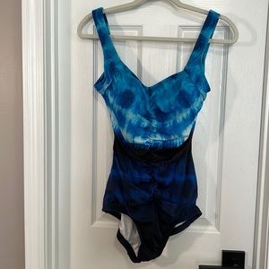 Maxine of Hollywood Blue Tie-Dye One-Piece Swimsuit